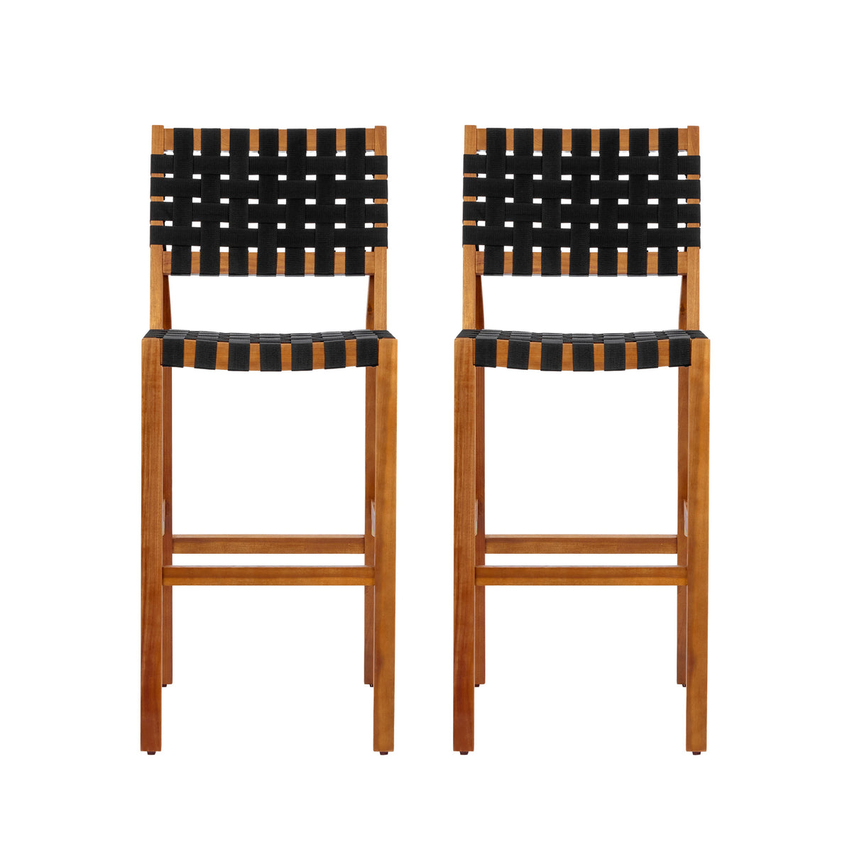 30.5 Inch Seat Height Outdoor Acacia Solid Wood Patio Side Chair