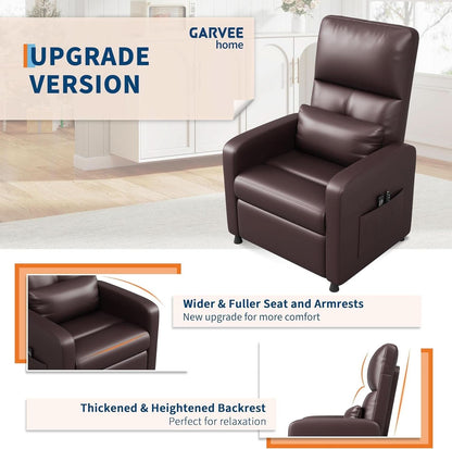 Power Recliner Chair With Heating Massage Tall Back