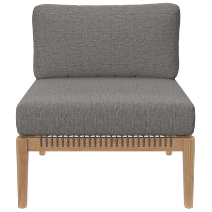 Clearwater Outdoor Patio Teak Wood Armless Chair by Modway
