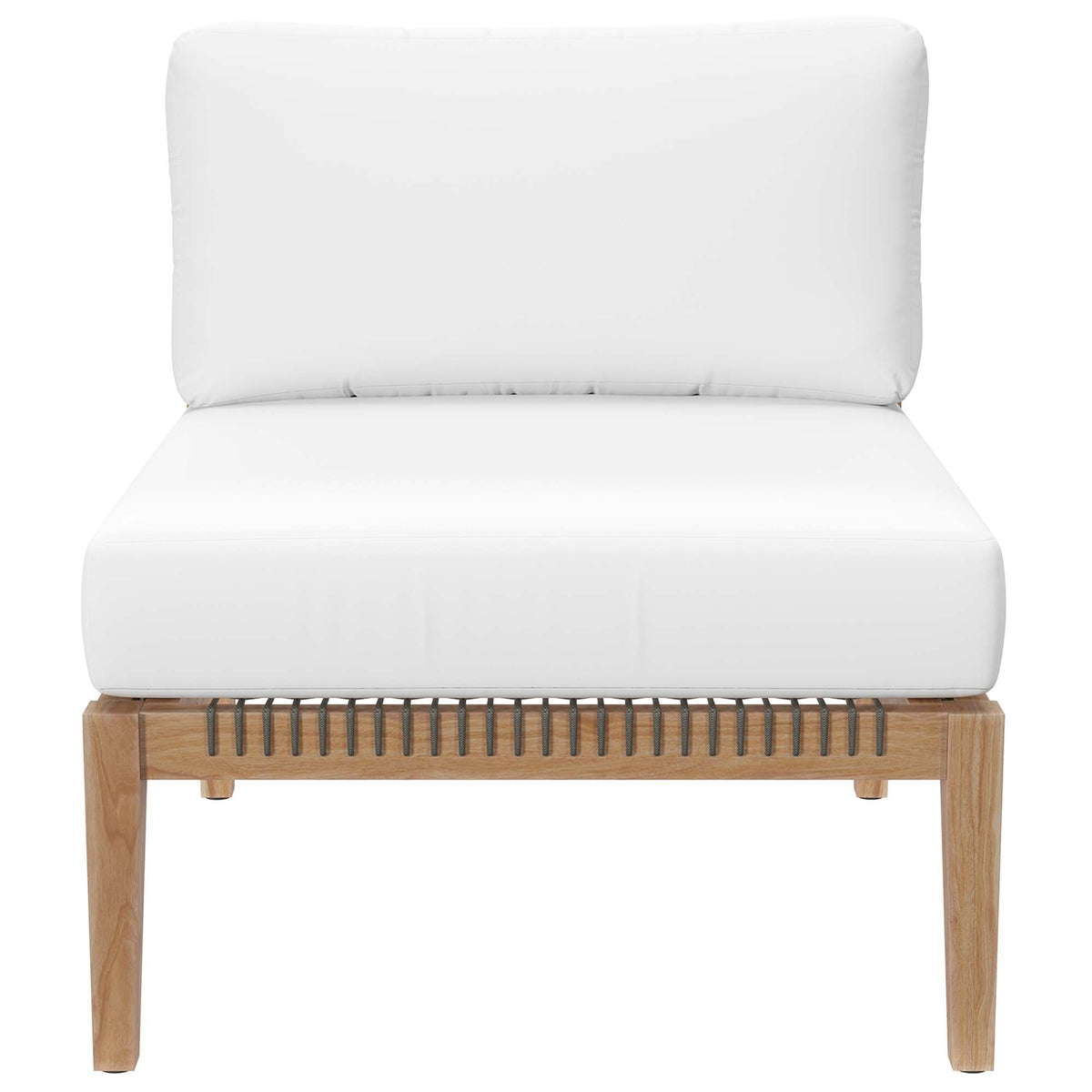 Clearwater Outdoor Patio Teak Wood Armless Chair by Modway