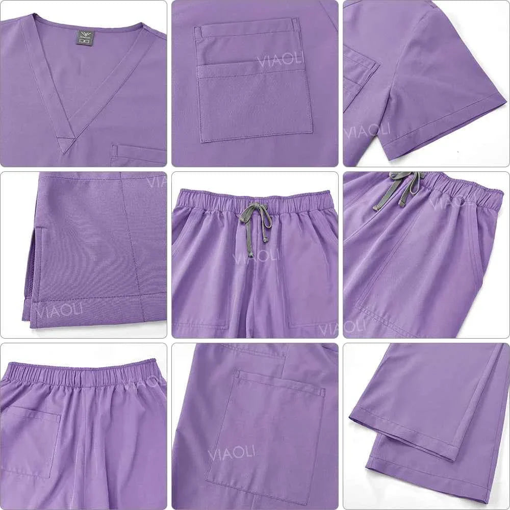 Women's Medical Scrub Uniform Set