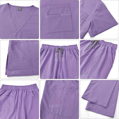 Women's Medical Scrub Uniform Set