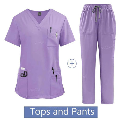 Women's Medical Scrub Uniform Set