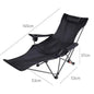 Folding Recliner Portable Camping Chair with Adjustable Backrest and Cotton-Filled Seat for Travel Beach Fishing Outdoor Chair