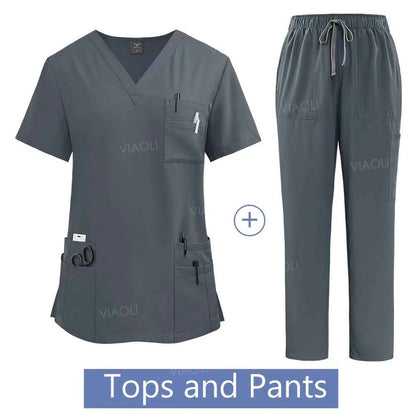 Women's Medical Scrub Uniform Set