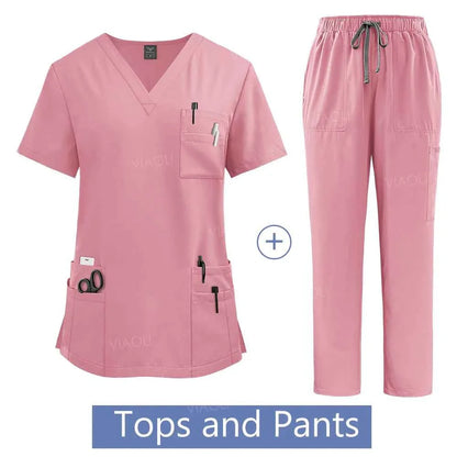 Women's Medical Scrub Uniform Set