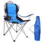 Foldable Camping Chair Heavy Duty Steel Lawn Chair Padded Seat Arm Back Beach Chair 330LBS Max Load with Cup Holder Carry Bag