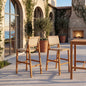 30.5 Inch Seat Height Outdoor Acacia Solid Wood Patio Side Chair