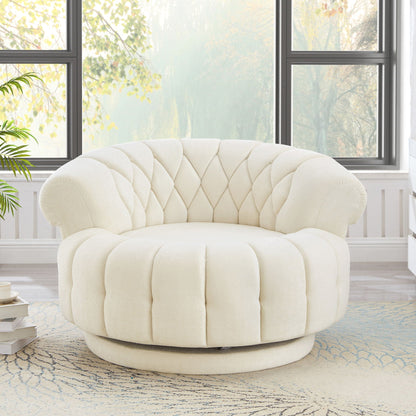 Round Swivel Accent Chair With Rotation